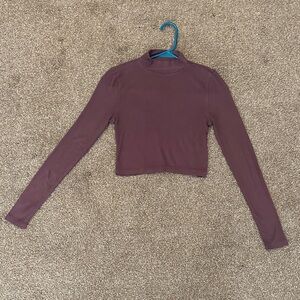 Aeropostale Purple Long Sleeve Crop Top